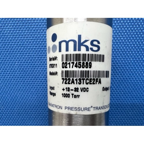 MKS 722A13TCE2FA 1000 Torr Baratron Pressure Transducer
